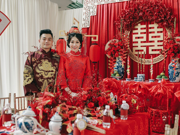 Các mẫu trang trí bàn thờ gia tiên ngày cưới 4