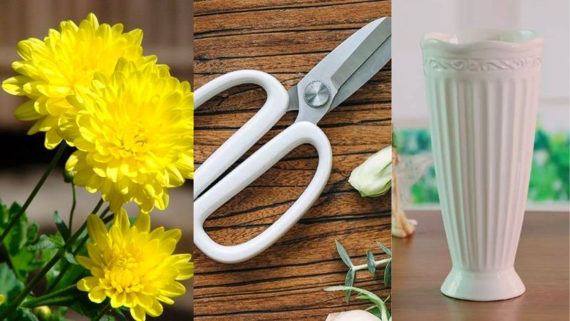 Cắm hoc cúc sao cho đẹp để dâng lên bàn thờ?