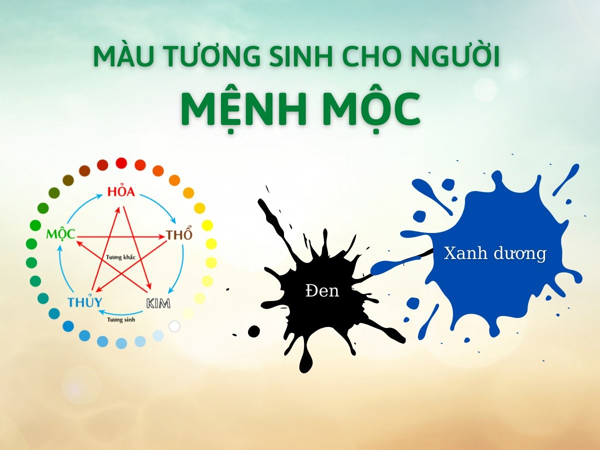Màu tương sinh mệnh Mộc