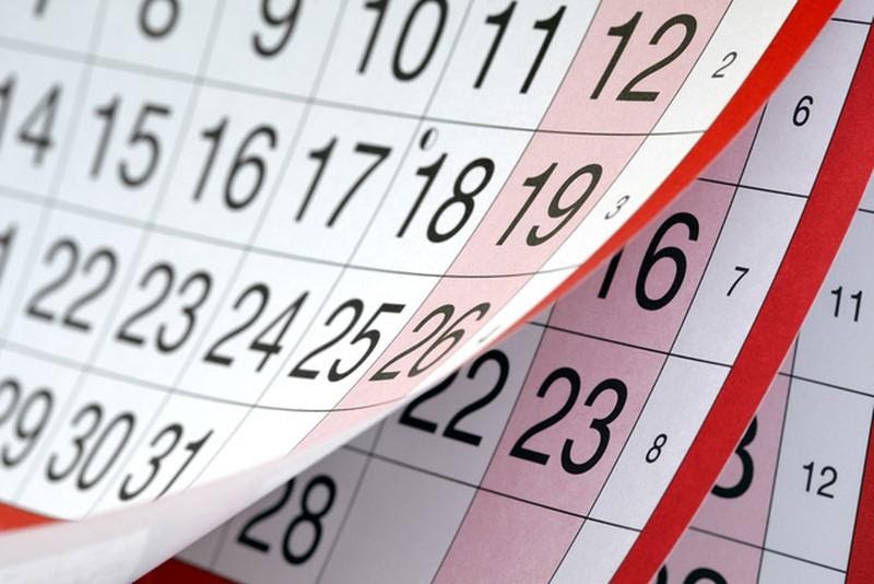 Tổng hợp các tháng có 28, 29, 30, 31 ngày 