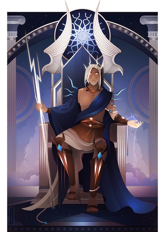 thần Zeus cung sư tử