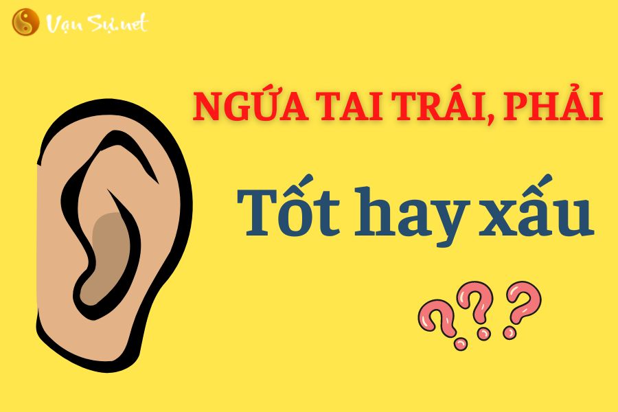 Ngứa tai trái, phải tốt hay xấu?